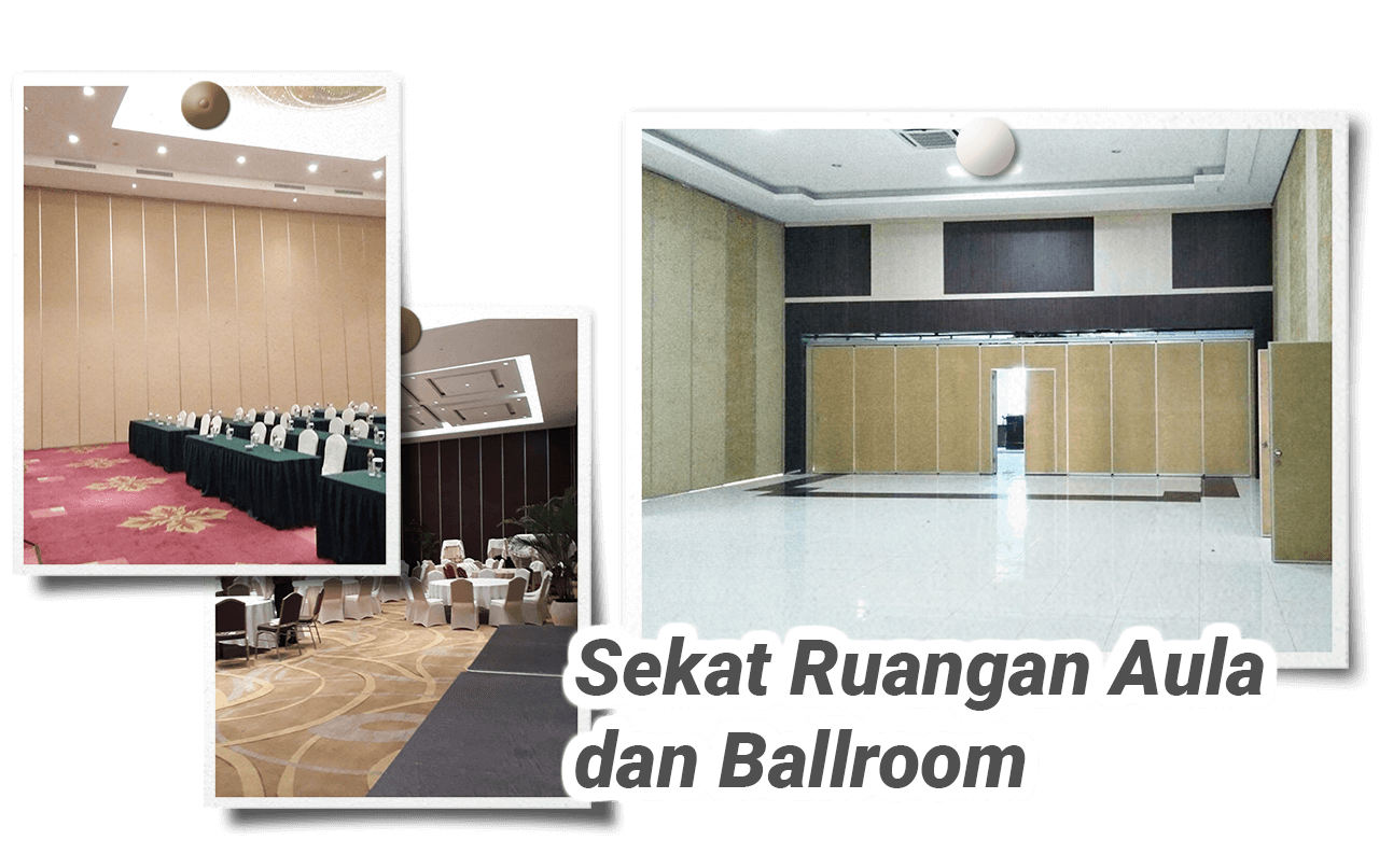 Jasa sekat ruangan aula lebar dan tinggi dan ballroom