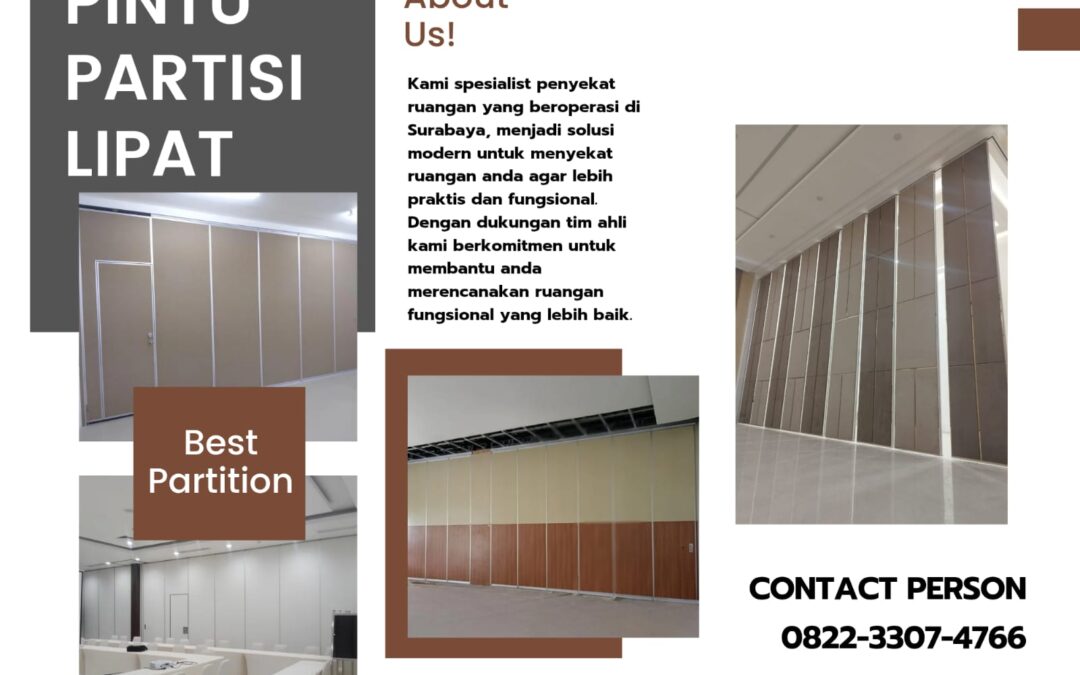PARTISI PINTU LIPAT Samarinda, Untuk Ballroom, Hotel, Kantor